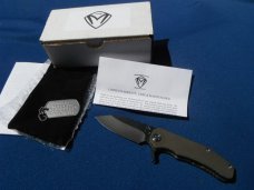 Medford Knife and Tool Deployment Line 187 (F) Flipper 3.375"  D2 Plain Blade, OD G10