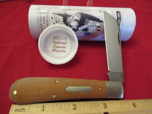 Great Eastern Cutlery Natural Canvas Micarta Ram Foot Pattern # 933119 