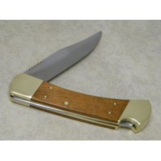 Kabar KA-BAR USA 1189 Stainless Wood & Brass Large Folding Hunter Lockback Knife Kabar KA-BAR USA 1189 Stainless Wood & Brass Large Folding Hunter Lockback Knife