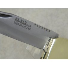 Kabar KA-BAR USA 1189 Stainless Wood & Brass Large Folding Hunter Lockback Knife Kabar KA-BAR USA 1189 Stainless Wood & Brass Large Folding Hunter Lockback Knife