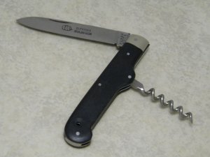 Vintage D. Peres Solingen Black Bartenders Corkscrew Knife