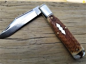 3rd SFO 97 Northfield 976119 Amber Jig Bone Great Eastern Cutlery Coke Bottle HUNTER