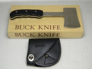 Buck USA Black Micarta Knife Axe Model 106 with Sheath in Box c.1970's