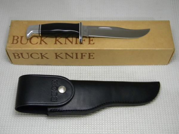 Buck 119 USA Black Buck Special Fixed Blade Hunting Sheath Knife in Box c.1970's