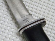 Buck 105 USA Black Pathfinder Fixed Blade Hunting Sheath Knife in Box c.1970's