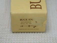 Buck 105 USA Black Pathfinder Fixed Blade Hunting Sheath Knife in Box c.1970's