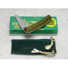 Buck 527-GR USA The Treasury Green Laminated Wood Folding Lockback Knife & Pouch in Box Buck 527-GR USA The Treasury Green Laminated Wood Folding Lockback Knife & Pouch in Box