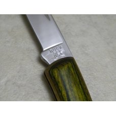 Buck 527-GR USA The Treasury Green Laminated Wood Folding Lockback Knife & Pouch in Box