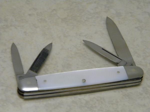 E Bruckmann Solingen Germany Pearl Small 4 Blade Knife - C. 1891-1956