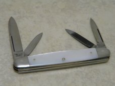 E Bruckmann Solingen Germany Pearl Small 4 Blade Knife - C. 1891-1956
