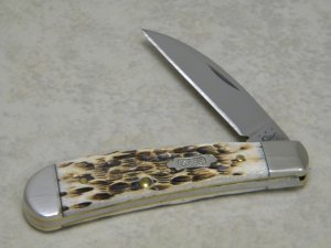 Case XX USA 2015 Burnt Jigged Amber Bone T.B.61117 SS Tony Bose Sway Back Gent Knife