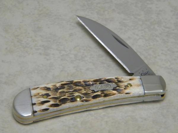 Case XX USA 2015 Burnt Jigged Amber Bone T.B.61117 SS Tony Bose Sway Back Gent Knife Case XX USA 2015 Burnt Jigged Amber Bone T.B.61117 SS Tony Bose Sway Back Gent Knife