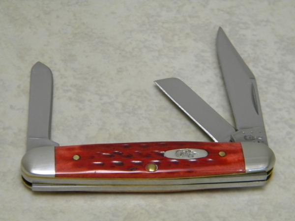 Case XX USA 2012 Pocket Worn Red Bone 63090 SS Stockman Knife Case XX USA 2012 Pocket Worn Red Bone 63090 SS Stockman Knife
