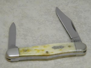 Case XX USA 2012 Smooth Appaloosa Bone 6208 Half Whittler Knife