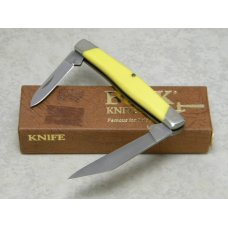 Buck 309 USA Yellow Saw Cut Delrin Companion 2 Blade Stockman Knife in Box c.1987 Buck 309 USA Yellow Saw Cut Delrin Companion 2 Blade Stockman Knife in Box c.1987