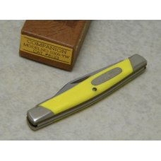 Buck 309 USA Yellow Saw Cut Delrin Companion 2 Blade Stockman Knife in Box c.1987 Buck 309 USA Yellow Saw Cut Delrin Companion 2 Blade Stockman Knife in Box c.1987