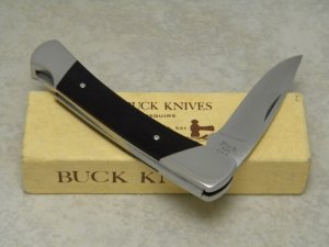 Buck USA Model # 501 Micarta Esquire Lockback Knife in Box Pre-1986