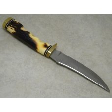 Schrade + USA 153UH Uncle Henry Staglon Golden Spike Fixed Blade Knife w/Sheath in Box Schrade + USA 153UH Uncle Henry Staglon Golden Spike Fixed Blade Knife w/Sheath in Box