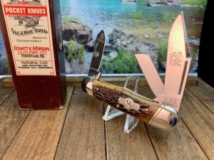Schatt and Morgan Rail Splitter, Premier Series,  in beautiful Carmel Jigged Bone.
