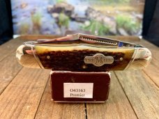 Schatt and Morgan Rail Splitter, Premier Series, in beautiful Carmel Jigged Bone. Schatt and Morgan Rail Splitter, Premier Series, in beautiful Carmel Jigged Bone.