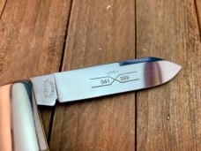 Buck Pony 705 USA Aurum Etch Wood 2 Blade Folding Knife Pre 1986 - NIB