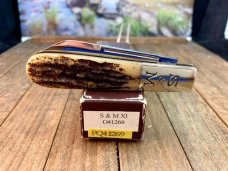 Buck Pony 705 USA Aurum Etch Wood 2 Blade Folding Knife Pre 1986 - NIB