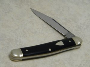 J Primble Belknap Germany Black 1 Blade Jack Knife - c.1955