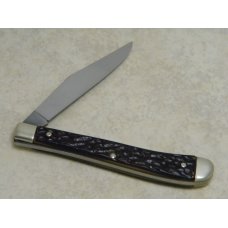 Boker Solingen Germany Tree Brand #93 Jigged Black Slimline Trapper Farmers Jack Knife c.1970's Boker Solingen Germany Tree Brand #93 Jigged Black Slimline Trapper Farmers Jack Knife c.1970's