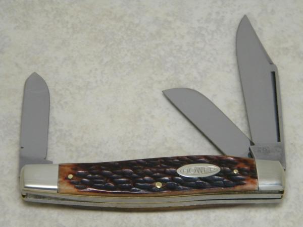 Bower Solingen Germany Jigged Bone Large Stockman Knife