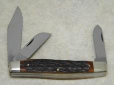 Bower Solingen Germany Jigged Bone Large Stockman Knife