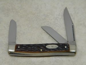 Bower Solingen Germany Jigged Bone Medium Stockman Knife