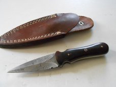 Custom Dirk Knife Damascus steel blade with original sheath