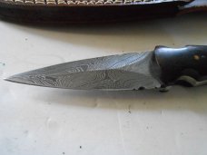 Custom Dirk Knife Damascus steel blade with original sheath