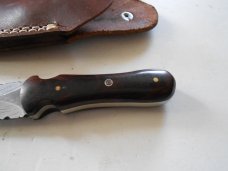 Custom Dirk Knife Damascus steel blade with original sheath