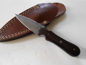 Custom Dirk Knife Damascus steel blade with original sheath