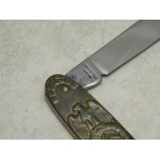 Parker Cut. Co. Japan Metal Adolph Hitler Nazi Deutschland Erwacht 2 Blade Pen Knife Parker Cut. Co. Japan Metal Adolph Hitler Nazi Deutschland Erwacht 2 Blade Pen Knife