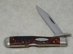 Case XX USA 7 Dot (1973) Pretty Bone 6111 1/2 Swing Guard Cheetah Pattern Lockback Knife