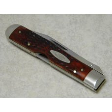 Case XX USA 7 Dot (1973) Pretty Bone 6111 1/2 Swing Guard Cheetah Pattern Lockback Knife