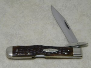 Case XX USA 8 Dot (1972) Pretty Bone 6111 1/2 Swing Guard Cheetah Pattern Lockback Knife