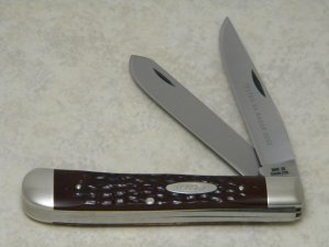 Case XX Stainless USA 1970's Pretty Bone 6254 SSP Tested XX Razor Edge Trapper Knife