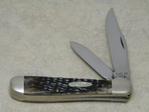 Case XX USA 6 Dot (1984) Pretty Bone 6249 New Grind Copperhead Knife