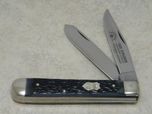 C. Schlieper German Eye Solingen Germany Blue Bone Trapper Knife
