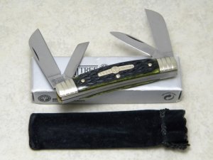 Boker Solingen Germany Tree Brand Green Bone 4 Blade Model 5464 Medium Congress Knife in Box