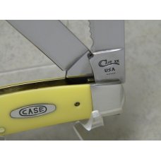 Case XX USA 5 Dot (1995) Yellow 3375 SS Serrated Large Stockman Knife Case XX USA 5 Dot (1995) Yellow 3375 SS Serrated Large Stockman Knife