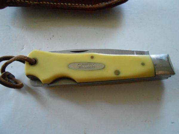 Yellow Delrin Double Lockback Knife, Yellow Jacket-Camillus