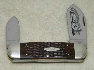 Case XX USA 10 Dot (1980) Laminated Wood 6250 Bradford Bonanza Elephant Toe Knife