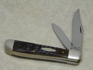 Case XX USA 6 Dot (1984) Pretty Bone 6249 New Grind Copperhead Knife