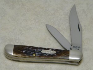 Case XX USA 6 Dot (1984) Pretty Bone 6249 New Grind Copperhead Knife