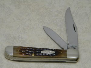Case XX USA 6 Dot (1984) Pretty Bone 6249 New Grind Copperhead Knife