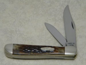 Case XX USA 6 Dot (1984) Pretty Bone 6249 New Grind Copperhead Knife